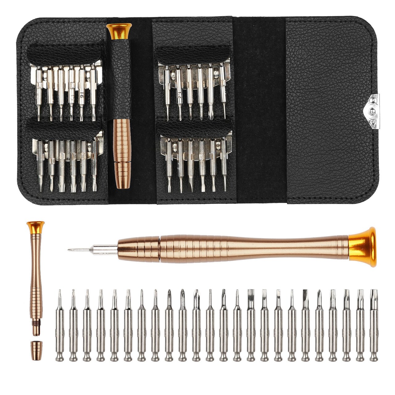 25 In 1 Multi Purpose Precision Screwdriver Set Repair Kit Pocket Wallet Tools